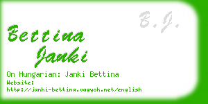 bettina janki business card